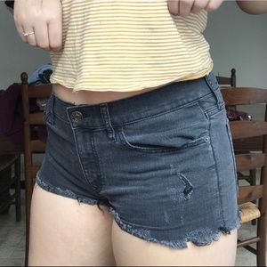 Black Denim Express Shorts